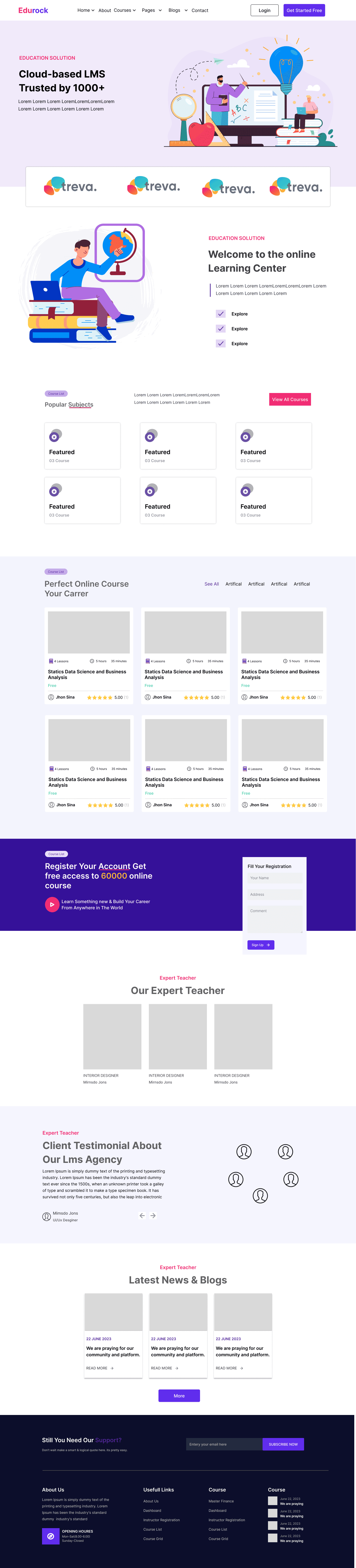 Education Landing Page